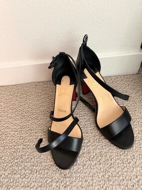 Christian louboutin heels with strap